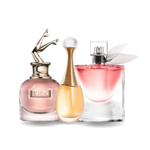 Combo aus 3 Damenparfums – Scandal von Jean Paul Gaultier, J’adore von Dior und La Vie Est Belle von Lancôme (je 100ml)